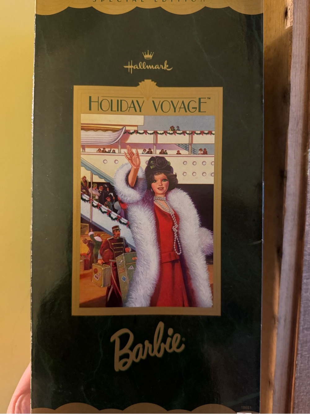 Hallmark Barbie Holiday Voyage Ornament - Red, White, Gold